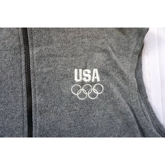 USA Olympic Committee Gray Fleece Vest, Size XL - Picture 3 of 8